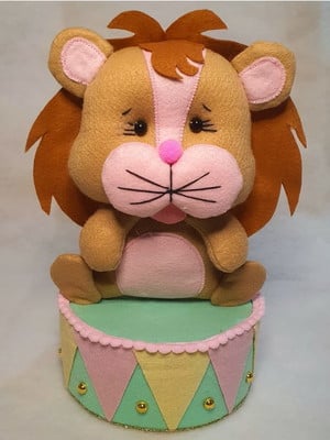 Enfeites de mesa - circo rosa