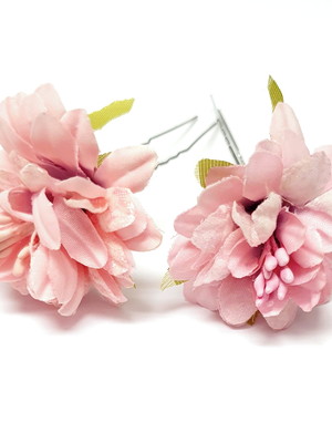 Arranjo de cabelos grampos decorados com flor