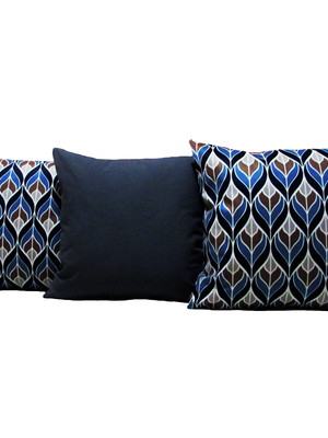 Capas almofadas 40 x 40 veludo estampado conjunto 3 peças