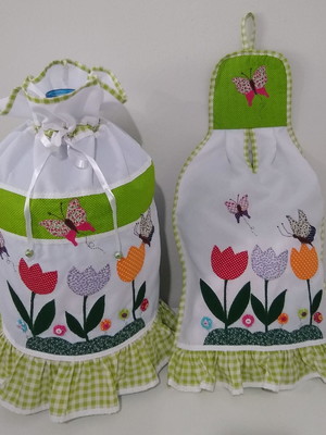 Kit capa para galão de água e puxa sacos!