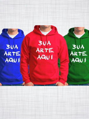 Blusa moletom canguru personalizado colorido