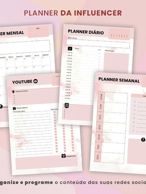 Planner da influencer - planner da youtuber