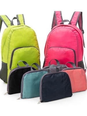 Mochila de nylon dobrável impermeável personalizada 18539