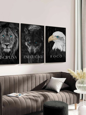 Quadros decorativos motivação frase escritório moldura vidro