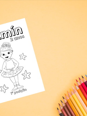 Bailarina para colorir arquivo digital posição 1