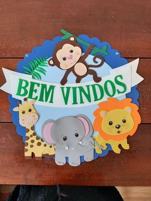 Placa bem vindos safari em eva
