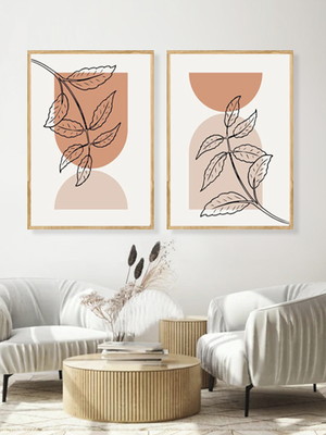 Quadros decorativos dupla abstrata escandinava