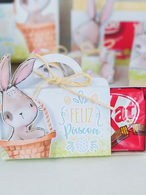 Caixinha com 1 kitkat- páscoa