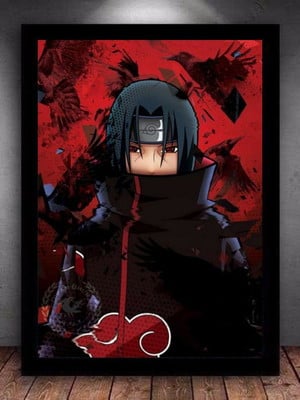 Quadro decorativo itachi akatsuki naruto shippuden