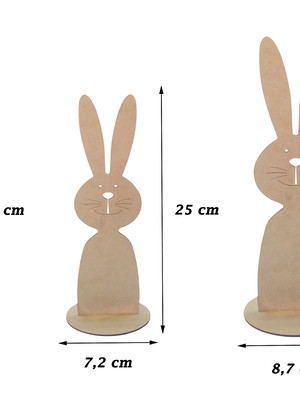Kit 3 coelhos mdf natural lembrancinha corte à laser