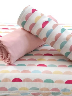 Jogo de cama mini cama dia ensolarado com rosê