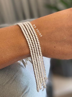 Pulseira riviera trillion joia alta joalheria