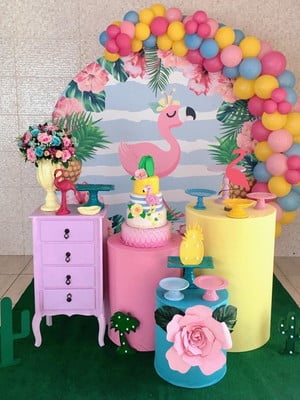 Decoração flamingo