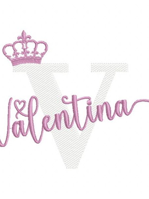 Matriz 13x18 cm valentina nomes matrizes bordado computad
