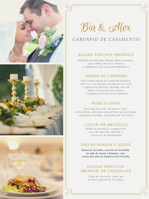 Cardápio menu digital / casamento festa noivado aniversário