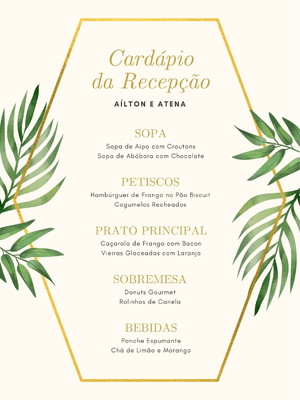 Cardápio menu digital / casamento festa noivado aniversário