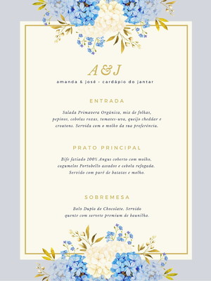 Cardápio menu digital / casamento festa noivado aniversário