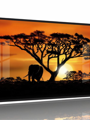 Quadro decorativo africa paisagens natureza 130x60 moldura p