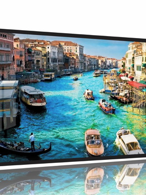 Quadro decorativo cidade veneza na itália - 130x60 moldura p
