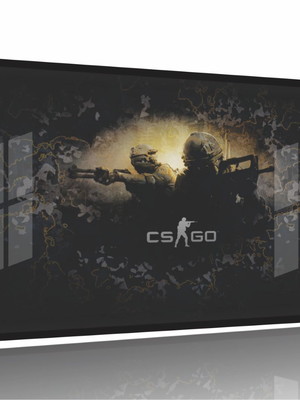 Quadro decorativo cs go 130x60 moldura preta 2x2