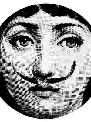 Prato de parede estilo fornasetti dali 25cm