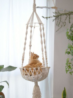 Macramê cama de gato