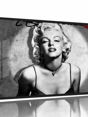 Quadro decorativo marilyn moroe sala quarto 130x60 moldura p
