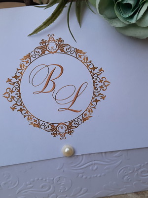 Convite casamento com relevo