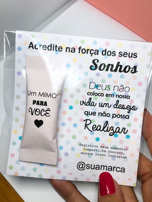 Card com bala esteticista