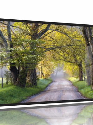 Quadros decorativos natureza paisagem arvores 130x60 moldura