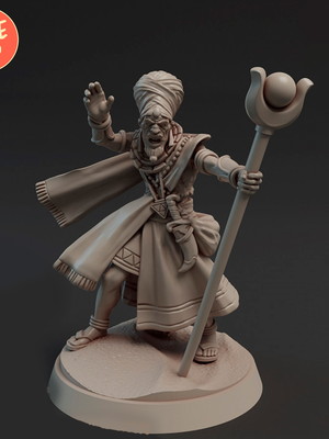 Miniaturas rpg feiticeiro misterioso da areia d&d