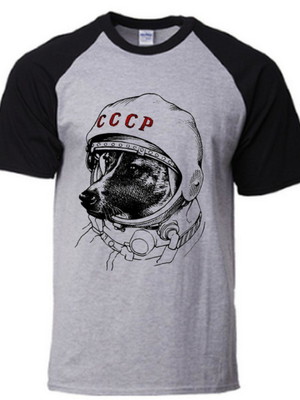 Camiseta laika space dog cccp