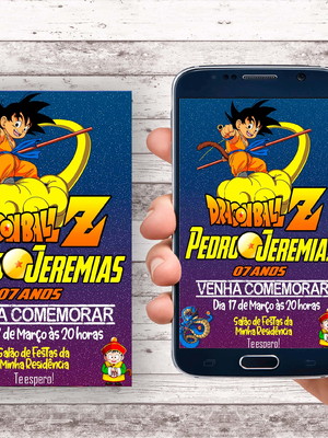 Convite virtual - dragon ball