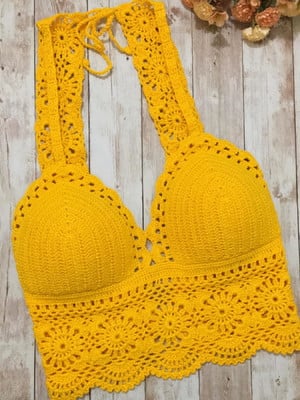 Cropped de crochê