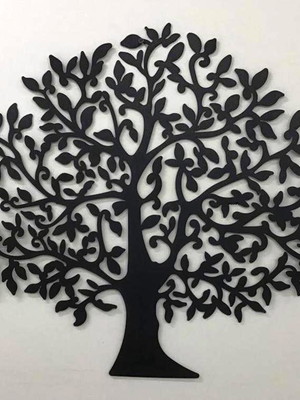 Quadro de parede vazado mdf arvore frondosa 30cm