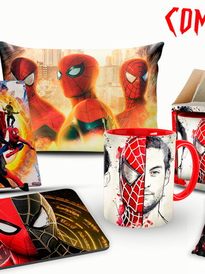 Caneca + kit homem aranha personalizado com nome mod02