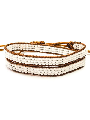 Pulseira tear 2 voltas miçangas
