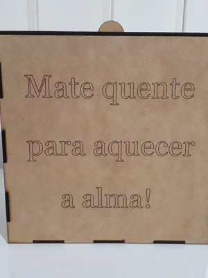 Caixa porta-erva para chimarrão em mdf 3mm modelo 2