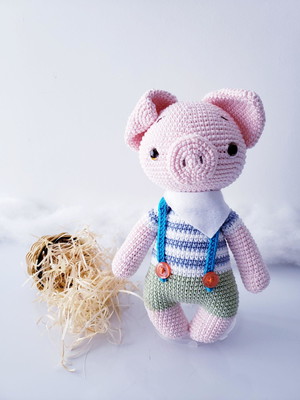 Porquinho em amigurumi