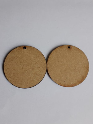 Kit com 150 círculos mdf 3mm, 4cm com furo - recorte a laser