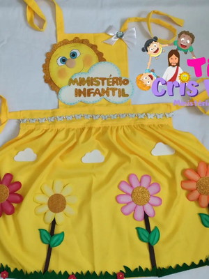 Avental personalizado jardim de flores