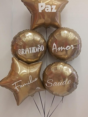 Balões metalizados personalizados (redo, estrela ou coração)