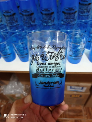100 copos twister degradê 480ml personalizados