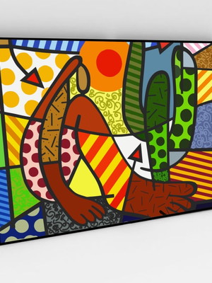 Quadro tarsila do amaral, abaporu, por romero brito (pezão)
