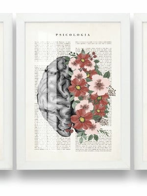 Quadro decorativo para consultório de psicologia com vidro