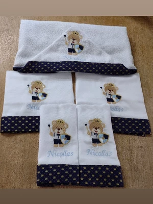 Kit fralda personalizada principe urso