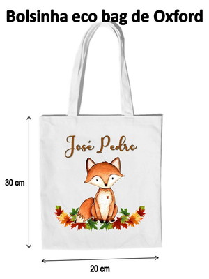Bolsinha personalizada eco bag - raposa