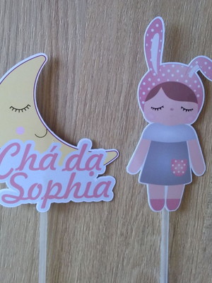 Topo de bolo e toppers metoo doll