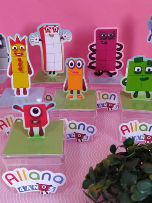 Caixinhas de acrílico numberblocks