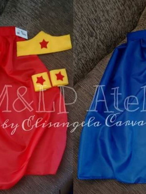 Kit máscara, punho e capa heróis